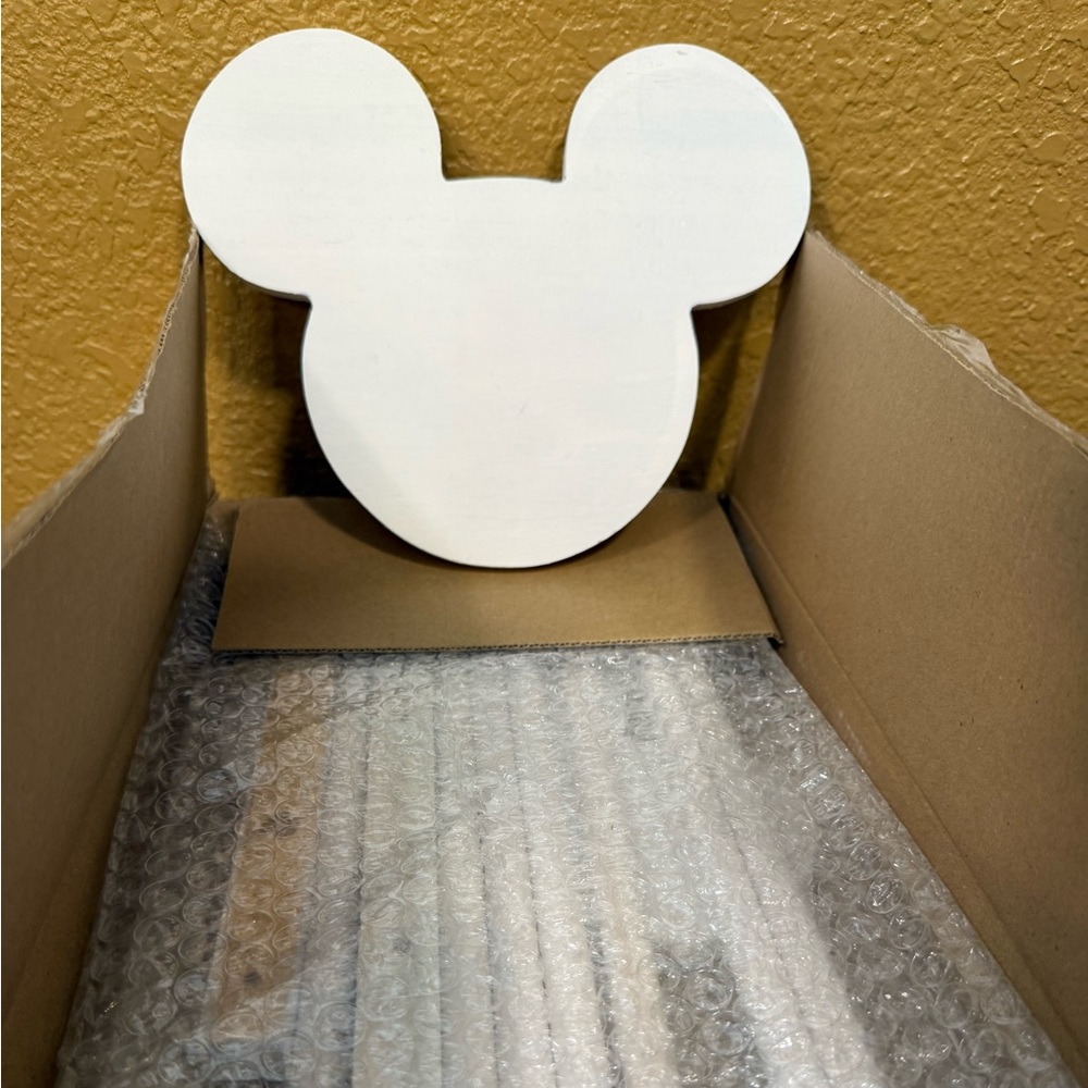 New In Box White Mickey-Style Wall Ear Holder